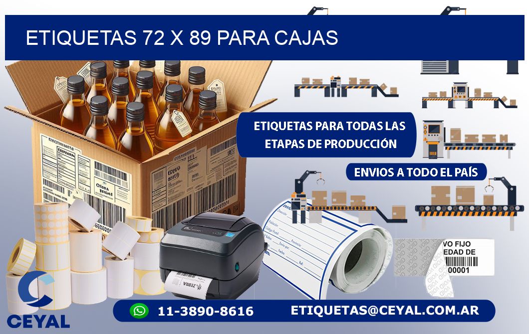 ETIQUETAS 72 x 89 PARA CAJAS