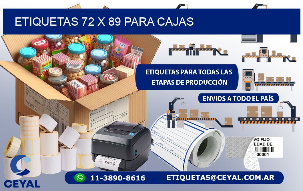 ETIQUETAS 72 x 89 PARA CAJAS