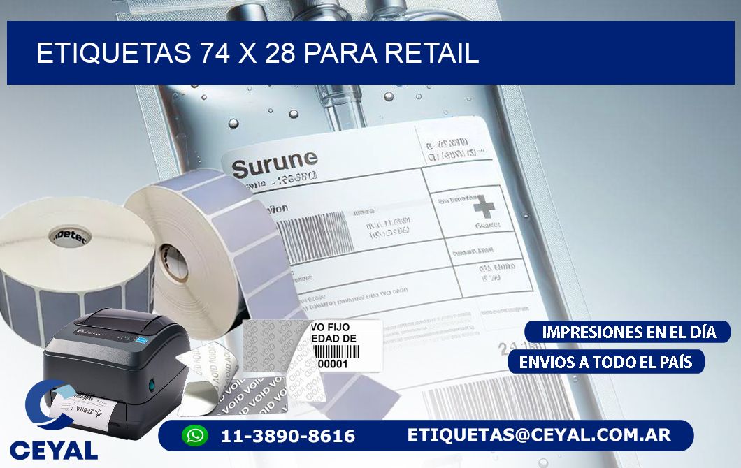 ETIQUETAS 74 x 28 PARA RETAIL