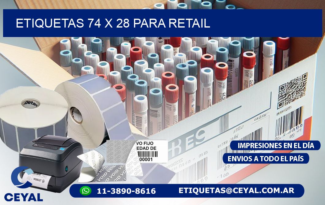 ETIQUETAS 74 x 28 PARA RETAIL