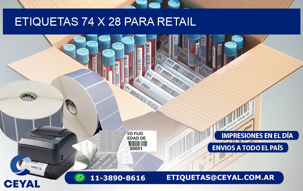 ETIQUETAS 74 x 28 PARA RETAIL