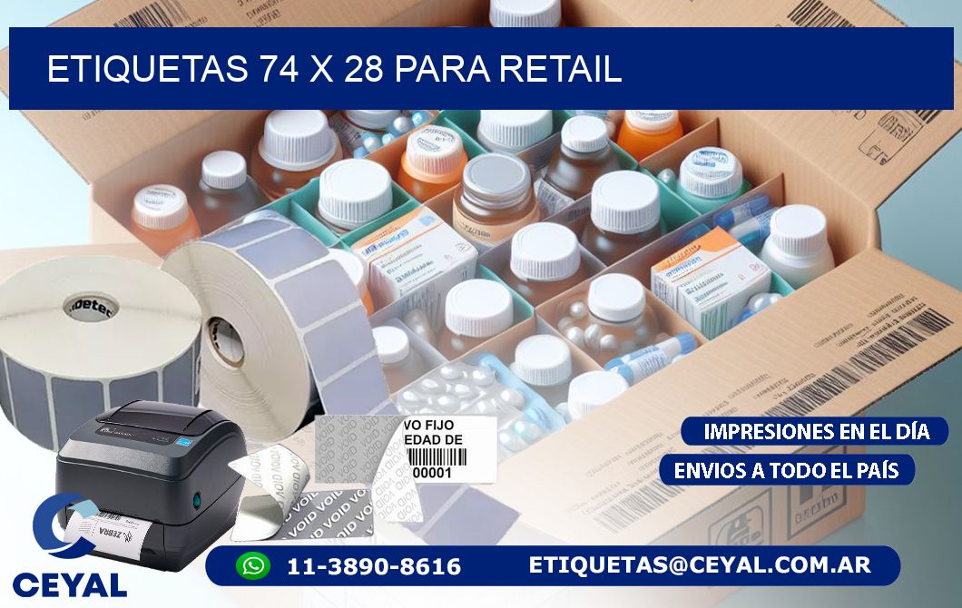 ETIQUETAS 74 x 28 PARA RETAIL