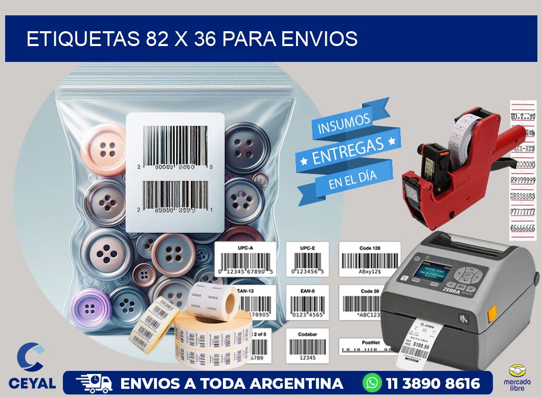 ETIQUETAS 82 x 36 PARA ENVIOS