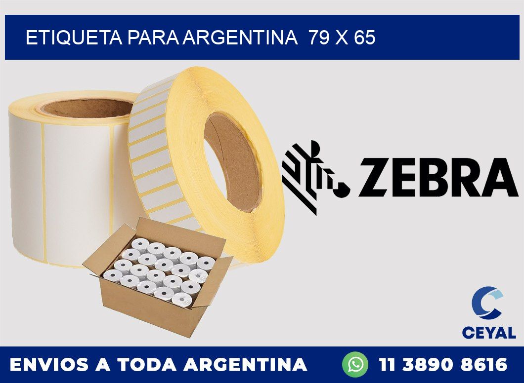 etiqueta para Argentina  79 x 65