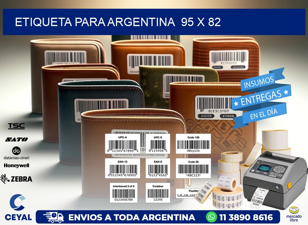 etiqueta para Argentina  95 x 82