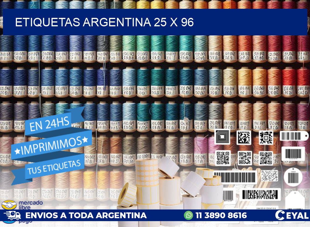 etiquetas argentina 25 x 96