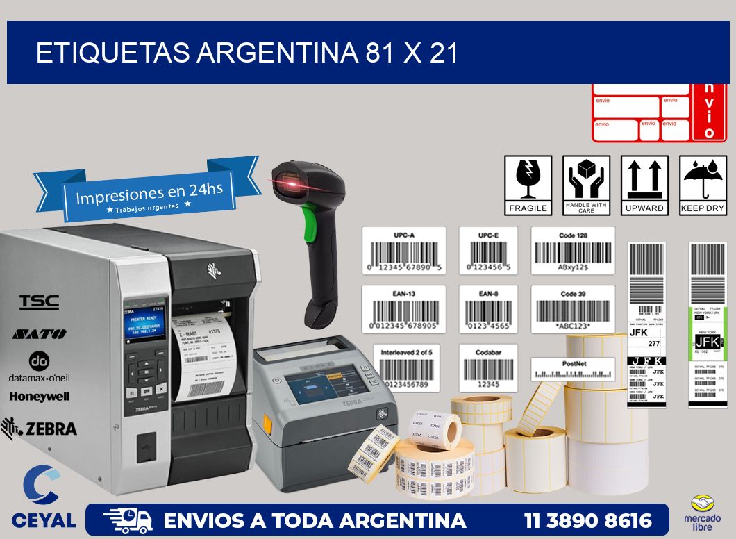 etiquetas argentina 81 x 21