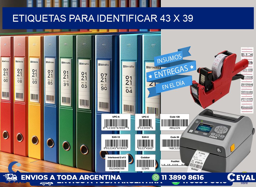 etiquetas para identificar 43 x 39