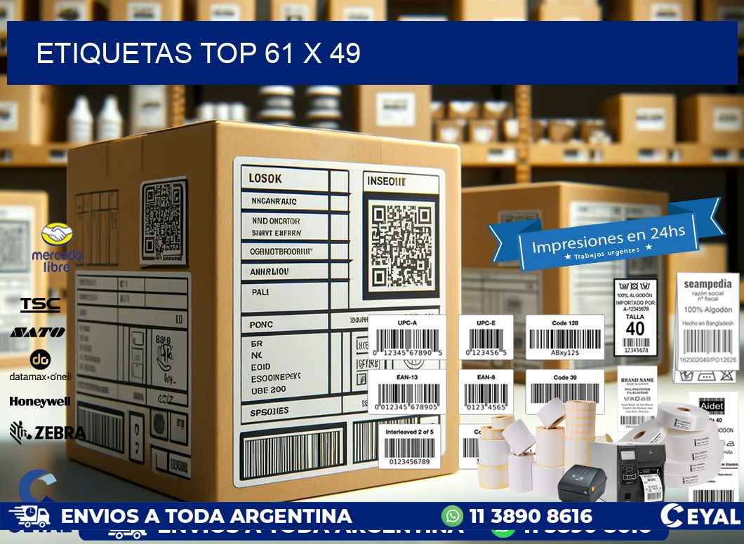 etiquetas top 61 x 49