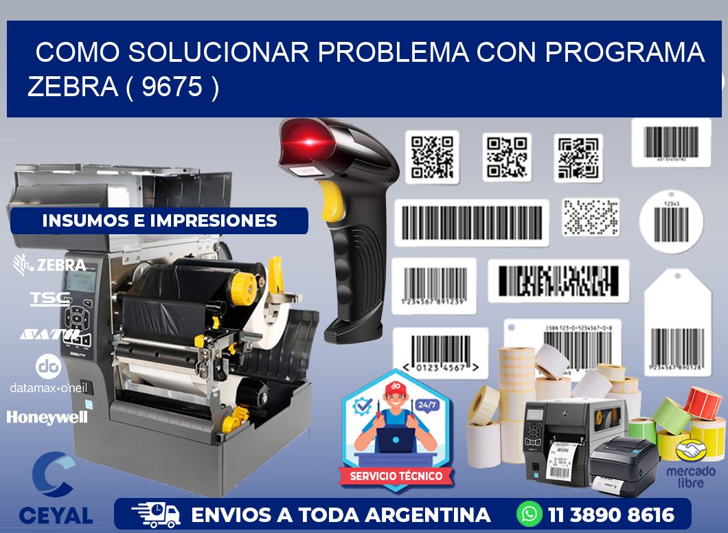 COMO SOLUCIONAR PROBLEMA CON PROGRAMA ZEBRA ( 9675 )