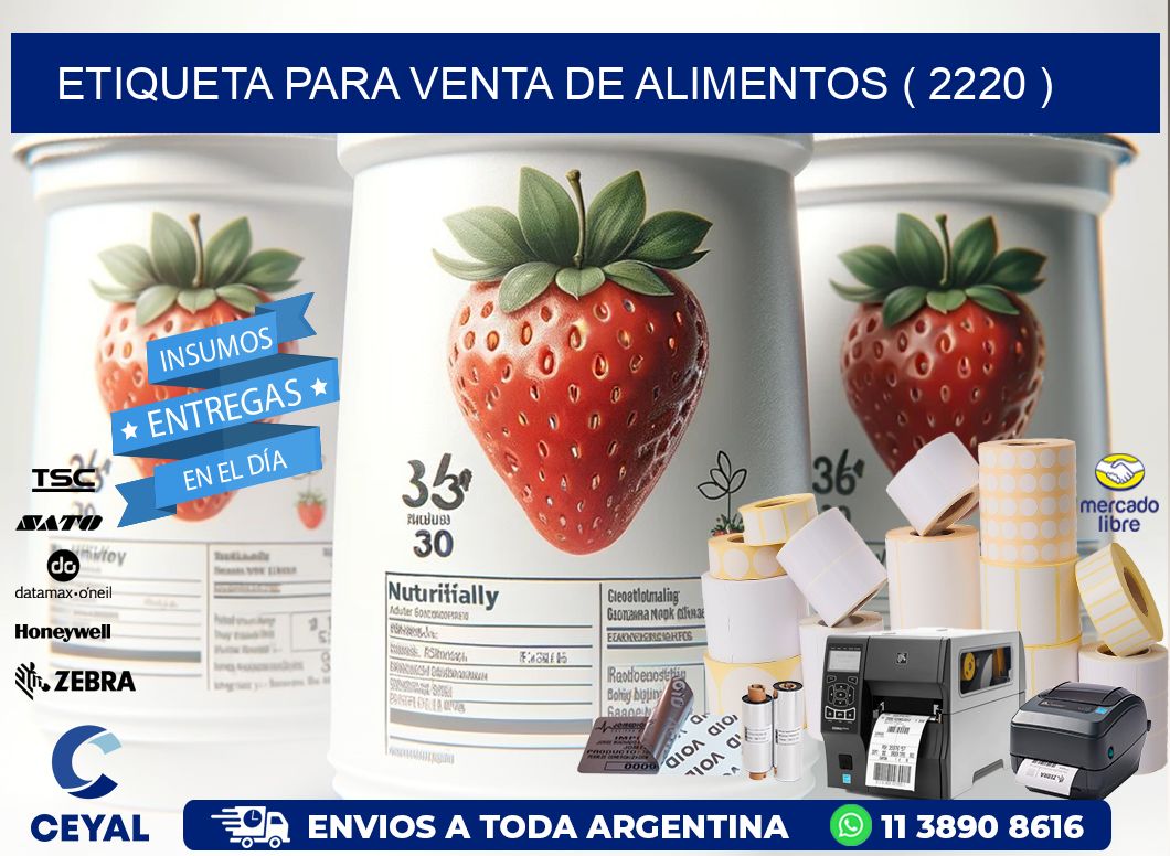 ETIQUETA PARA VENTA DE ALIMENTOS ( 2220 )