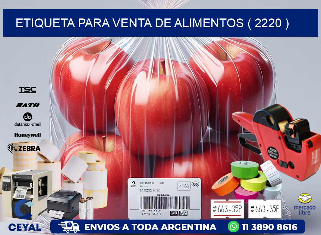 ETIQUETA PARA VENTA DE ALIMENTOS ( 2220 )