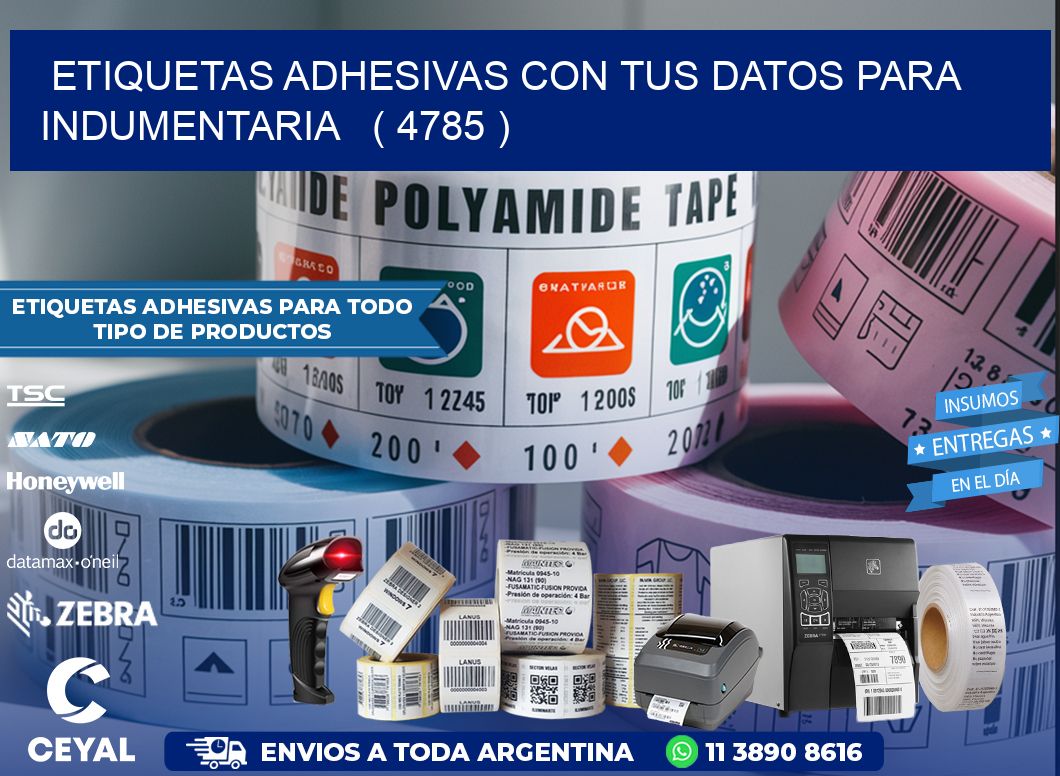 ETIQUETAS ADHESIVAS CON TUS DATOS PARA INDUMENTARIA   ( 4785 )