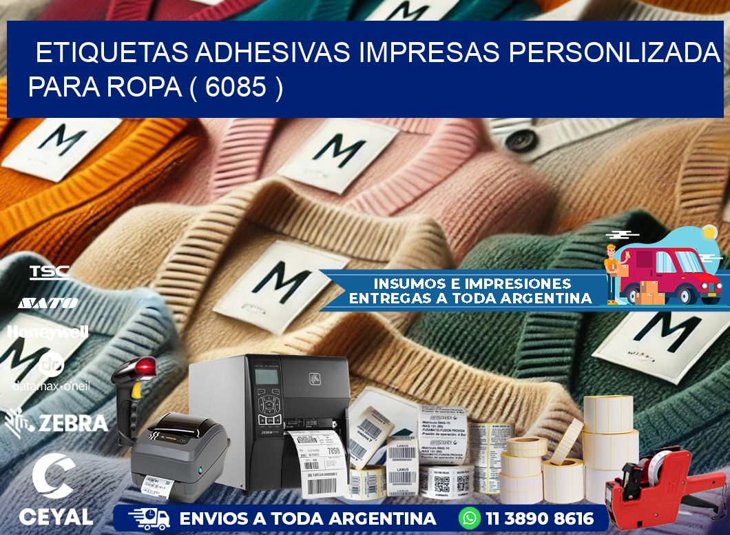 ETIQUETAS ADHESIVAS IMPRESAS PERSONLIZADA PARA ROPA ( 6085 )