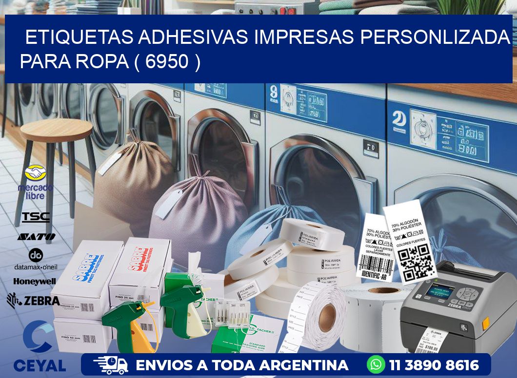 ETIQUETAS ADHESIVAS IMPRESAS PERSONLIZADA PARA ROPA ( 6950 )