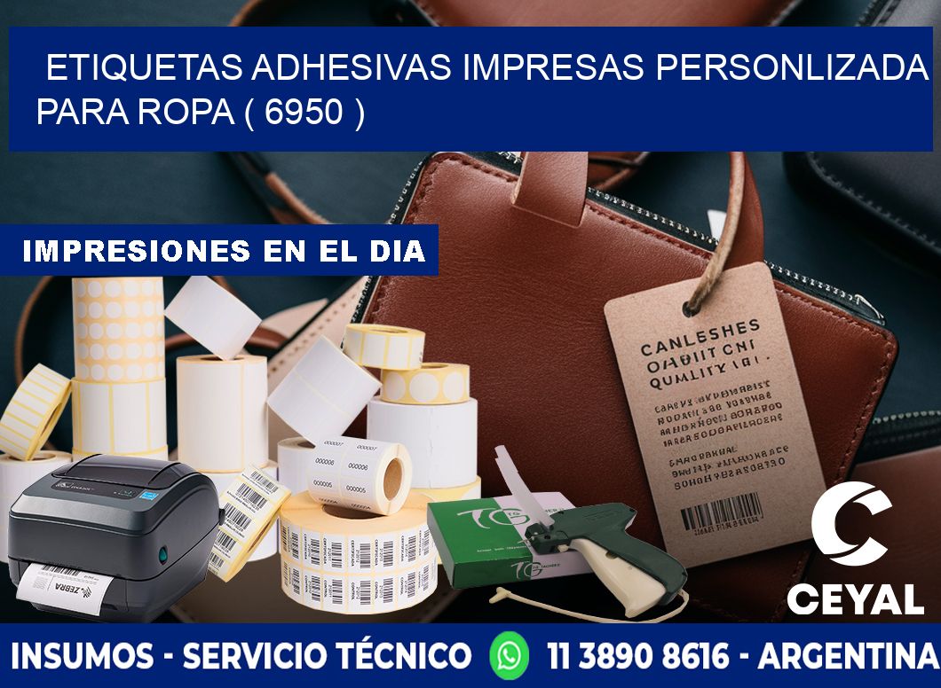 ETIQUETAS ADHESIVAS IMPRESAS PERSONLIZADA PARA ROPA ( 6950 )