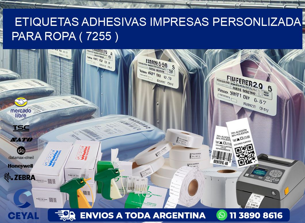 ETIQUETAS ADHESIVAS IMPRESAS PERSONLIZADA PARA ROPA ( 7255 )