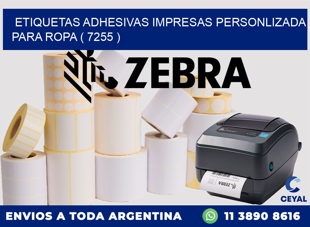 ETIQUETAS ADHESIVAS IMPRESAS PERSONLIZADA PARA ROPA ( 7255 )