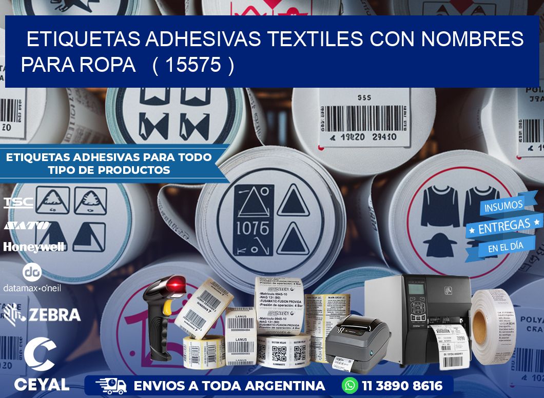 ETIQUETAS ADHESIVAS TEXTILES CON NOMBRES PARA ROPA   ( 15575 )