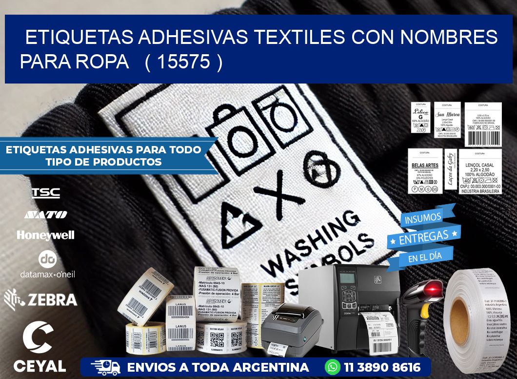 ETIQUETAS ADHESIVAS TEXTILES CON NOMBRES PARA ROPA   ( 15575 )