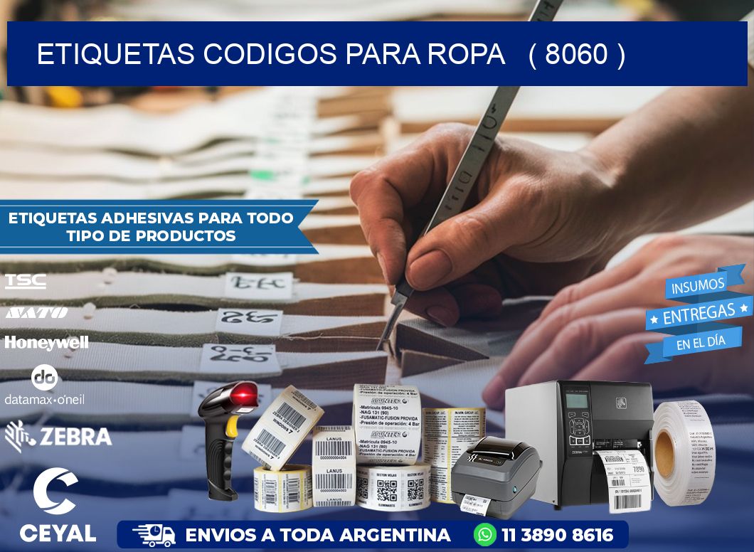 ETIQUETAS CODIGOS PARA ROPA   ( 8060 )