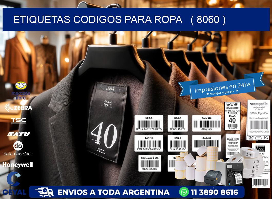 ETIQUETAS CODIGOS PARA ROPA   ( 8060 )