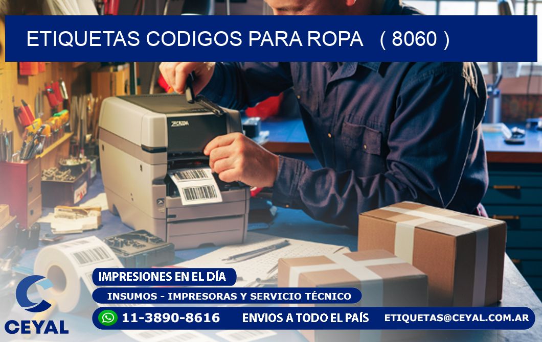 ETIQUETAS CODIGOS PARA ROPA   ( 8060 )