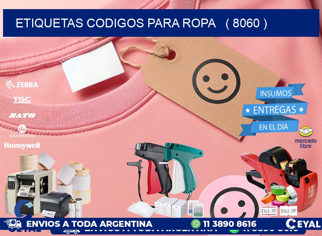 ETIQUETAS CODIGOS PARA ROPA   ( 8060 )