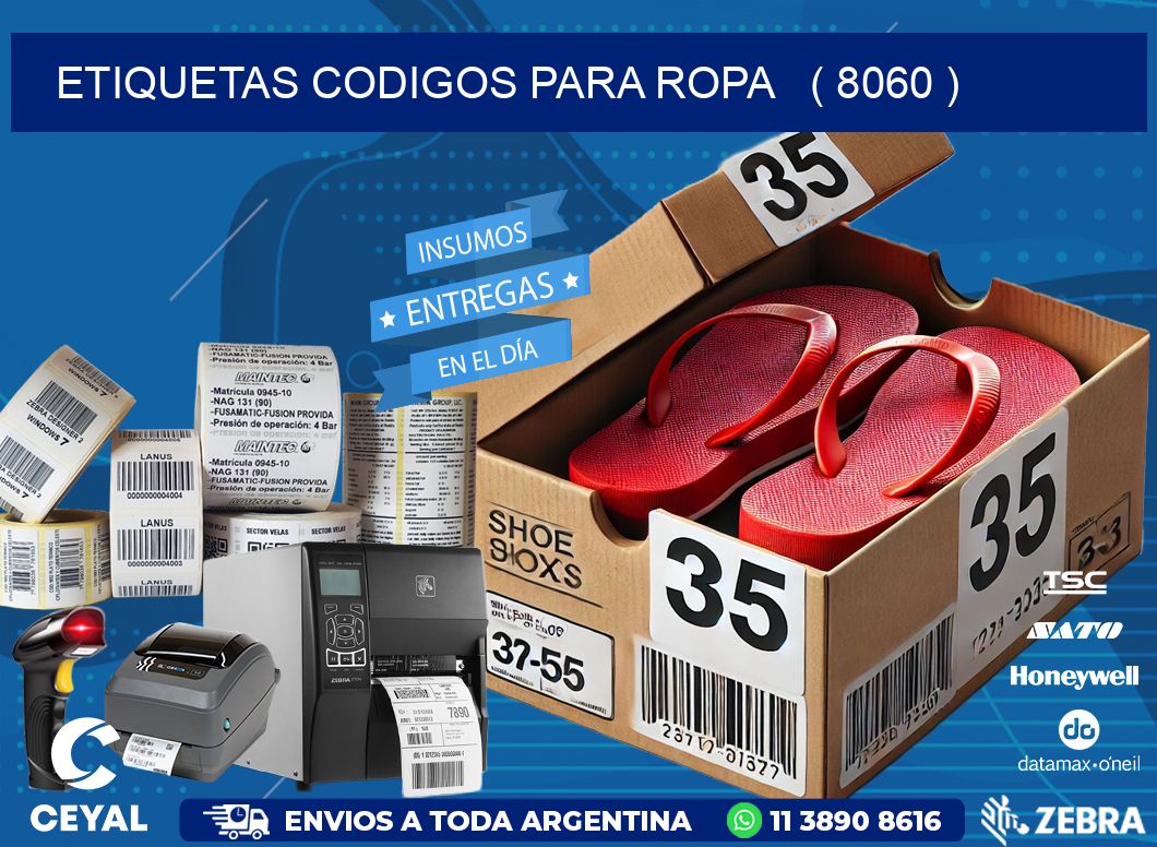 ETIQUETAS CODIGOS PARA ROPA   ( 8060 )