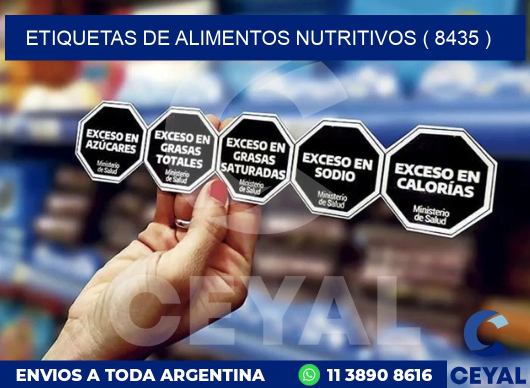 ETIQUETAS DE ALIMENTOS NUTRITIVOS ( 8435 )