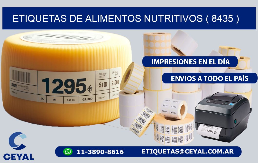 ETIQUETAS DE ALIMENTOS NUTRITIVOS ( 8435 )