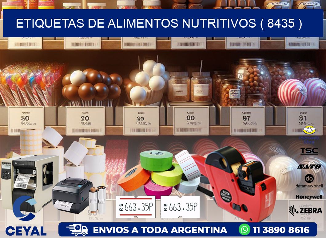 ETIQUETAS DE ALIMENTOS NUTRITIVOS ( 8435 )