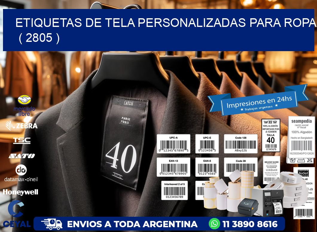 ETIQUETAS DE TELA PERSONALIZADAS PARA ROPA   ( 2805 )