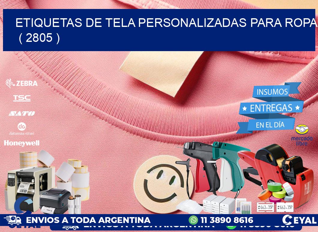 ETIQUETAS DE TELA PERSONALIZADAS PARA ROPA   ( 2805 )