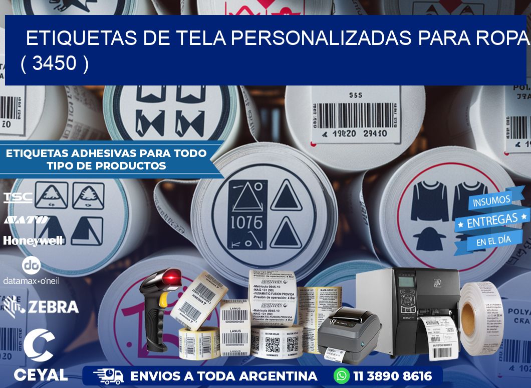 ETIQUETAS DE TELA PERSONALIZADAS PARA ROPA ( 3450 )