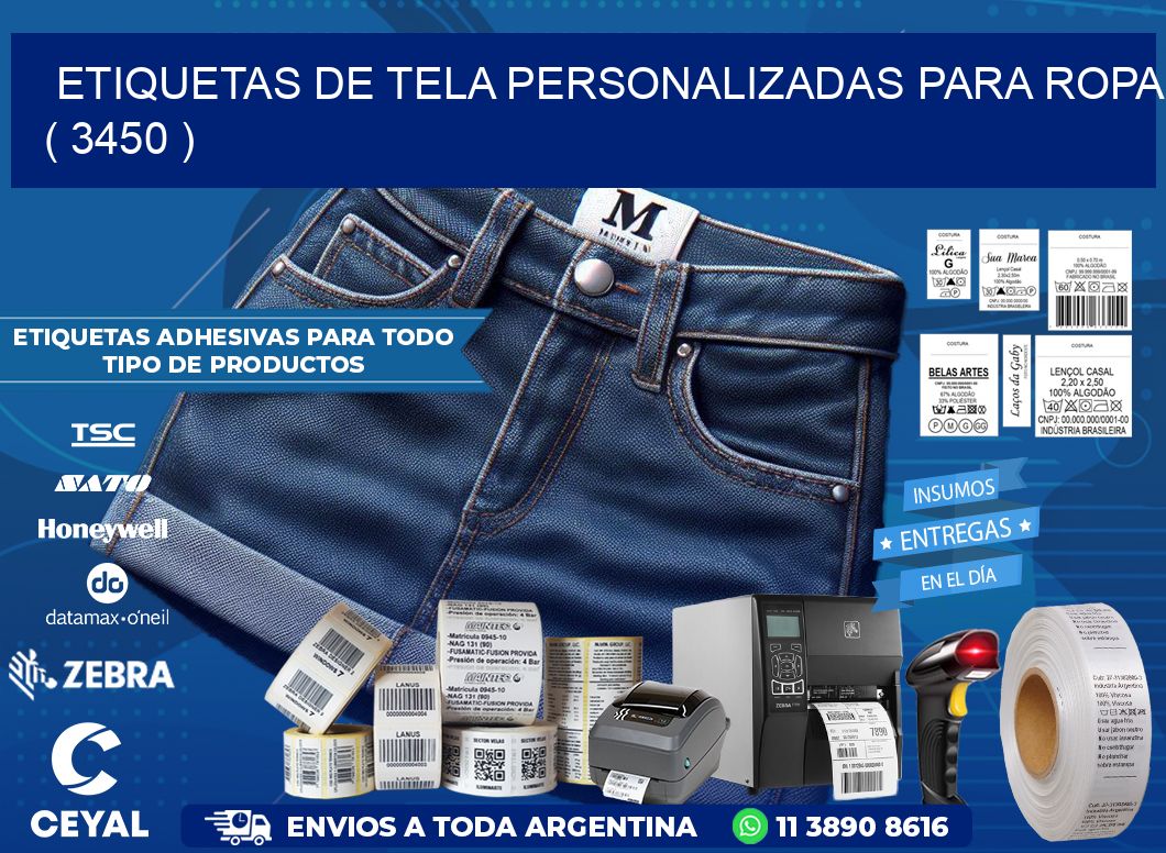 ETIQUETAS DE TELA PERSONALIZADAS PARA ROPA ( 3450 )