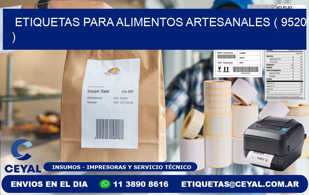 ETIQUETAS PARA ALIMENTOS ARTESANALES ( 9520 )