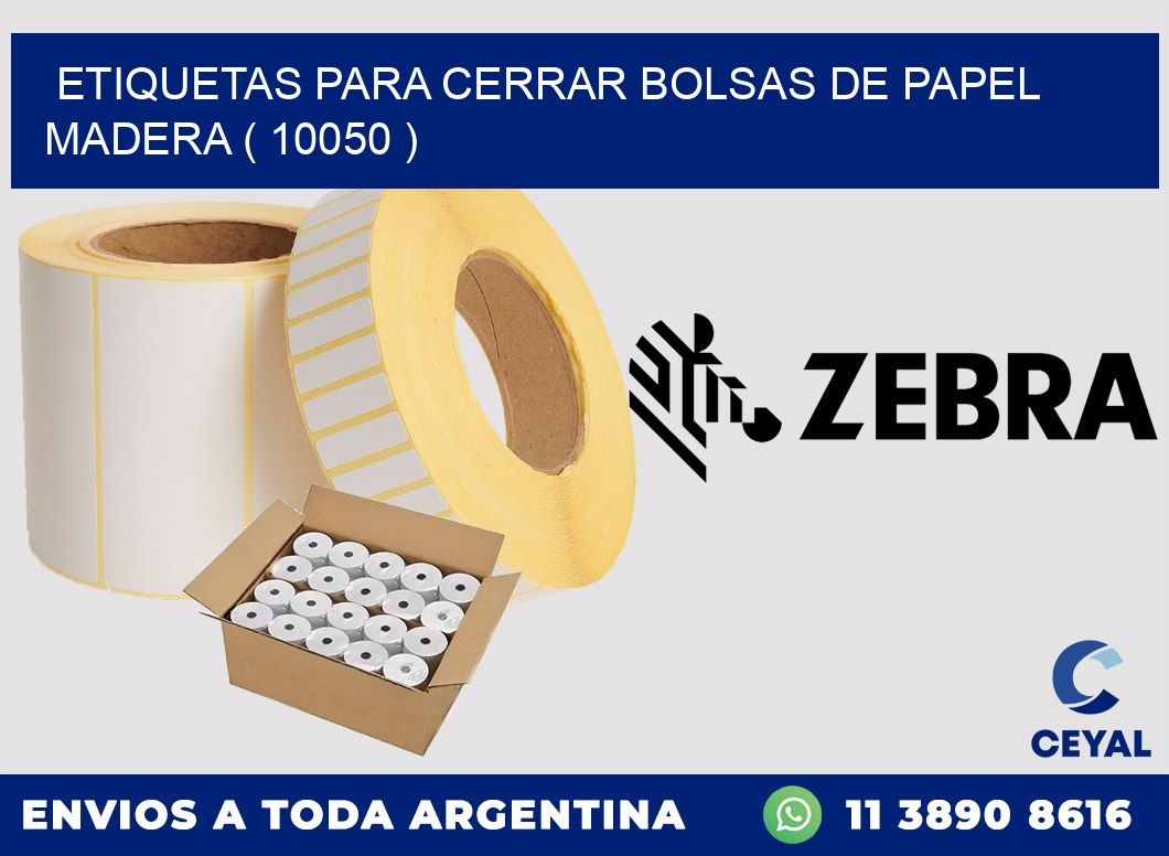 ETIQUETAS PARA CERRAR BOLSAS DE PAPEL MADERA ( 10050 )