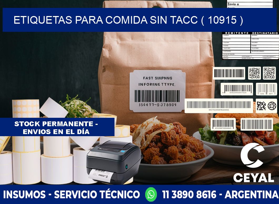 ETIQUETAS PARA COMIDA SIN TACC ( 10915 )