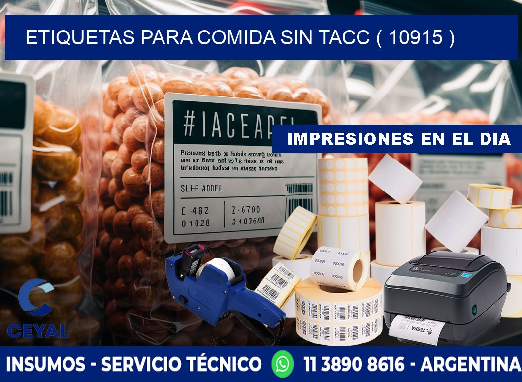 ETIQUETAS PARA COMIDA SIN TACC ( 10915 )