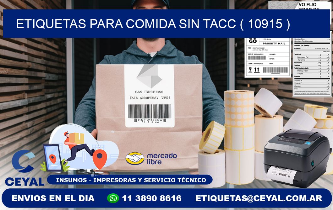 ETIQUETAS PARA COMIDA SIN TACC ( 10915 )