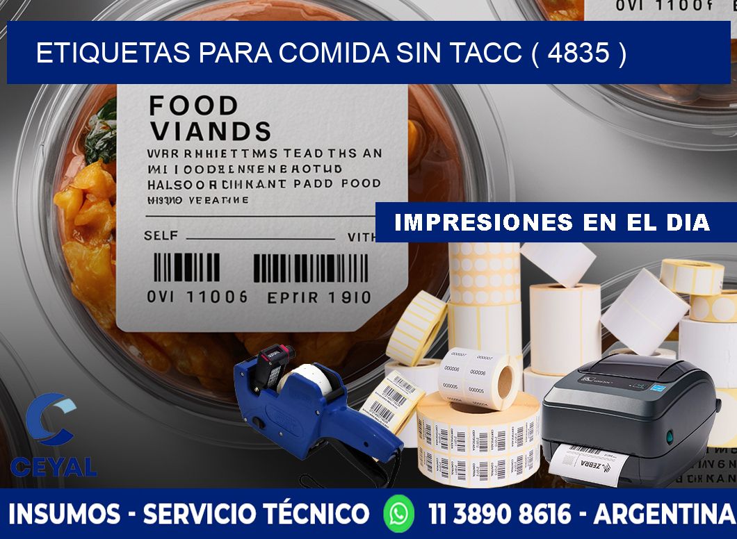 ETIQUETAS PARA COMIDA SIN TACC ( 4835 )