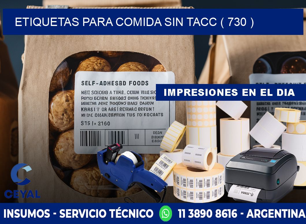 ETIQUETAS PARA COMIDA SIN TACC ( 730 )