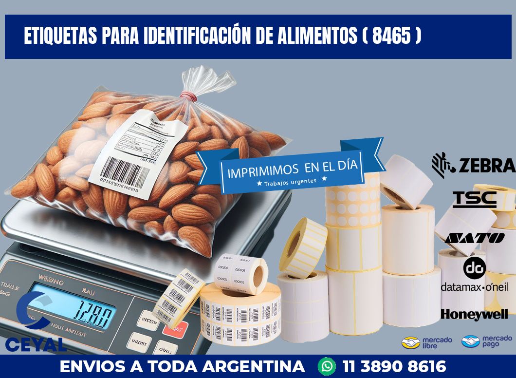 ETIQUETAS PARA IDENTIFICACIÓN DE ALIMENTOS ( 8465 )