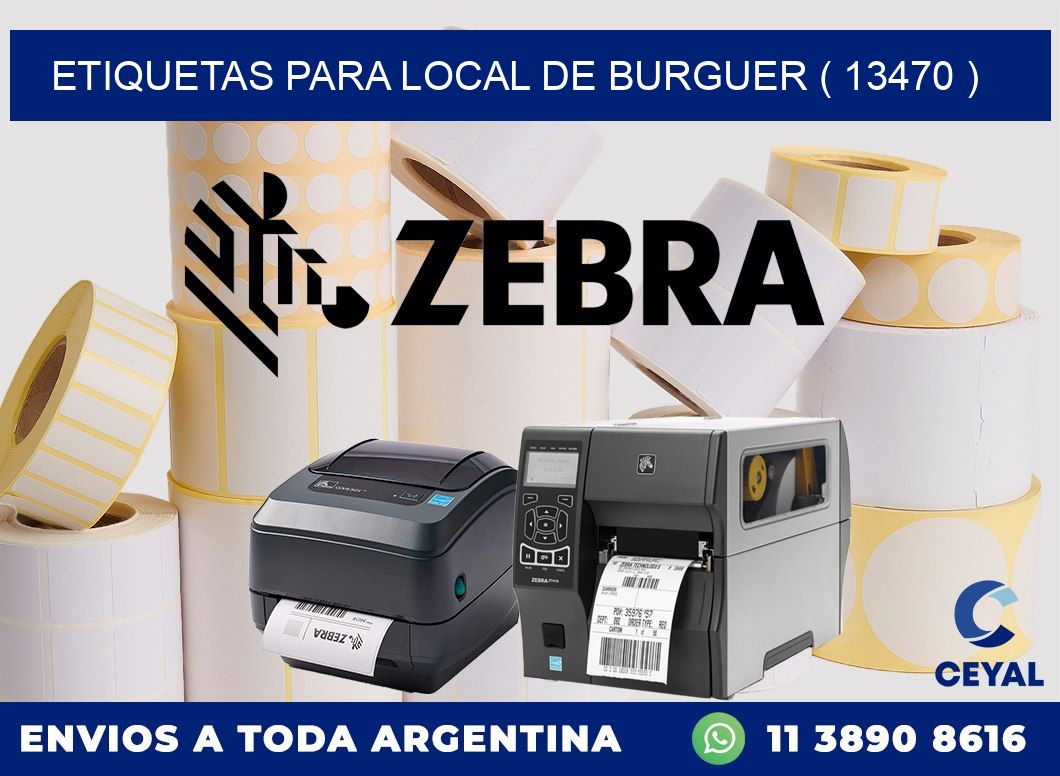 ETIQUETAS PARA LOCAL DE BURGUER ( 13470 )