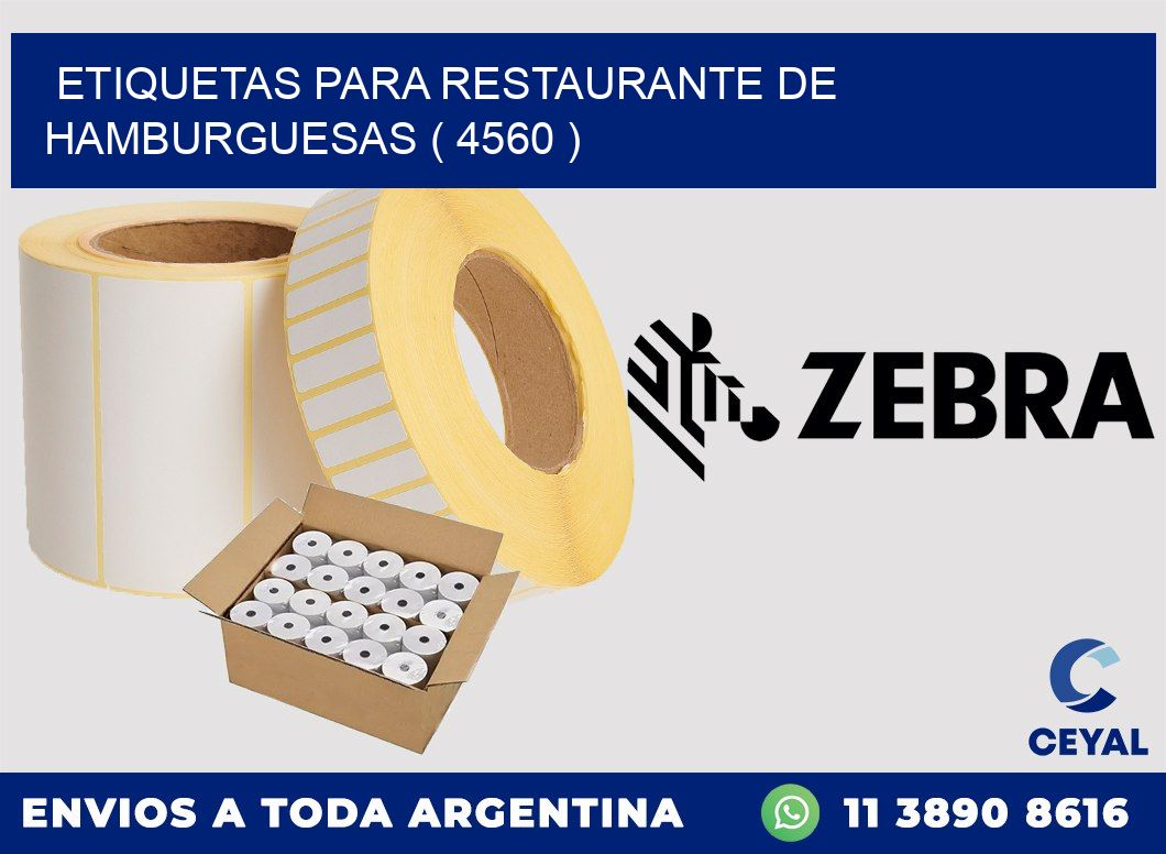 ETIQUETAS PARA RESTAURANTE DE HAMBURGUESAS ( 4560 )