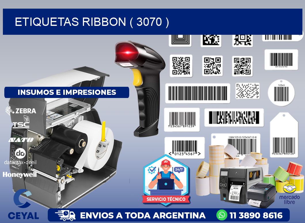 ETIQUETAS RIBBON ( 3070 )