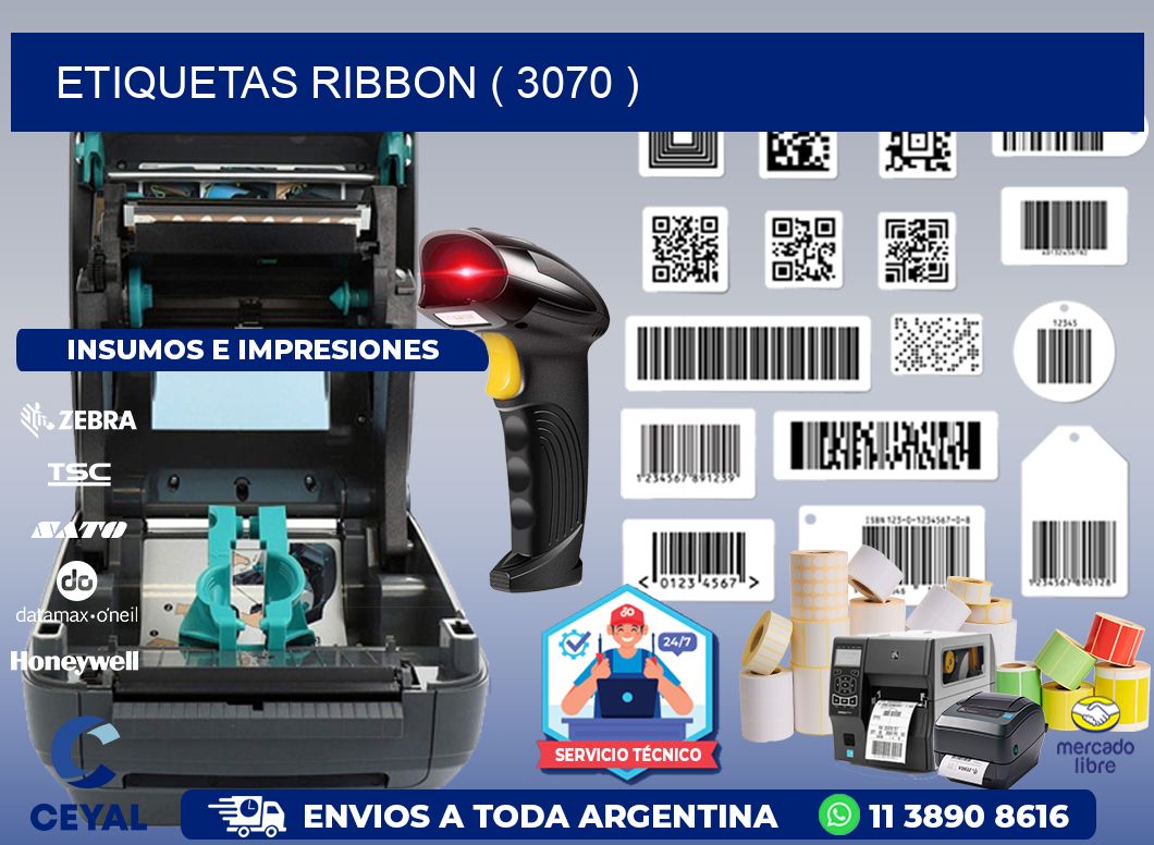 ETIQUETAS RIBBON ( 3070 )