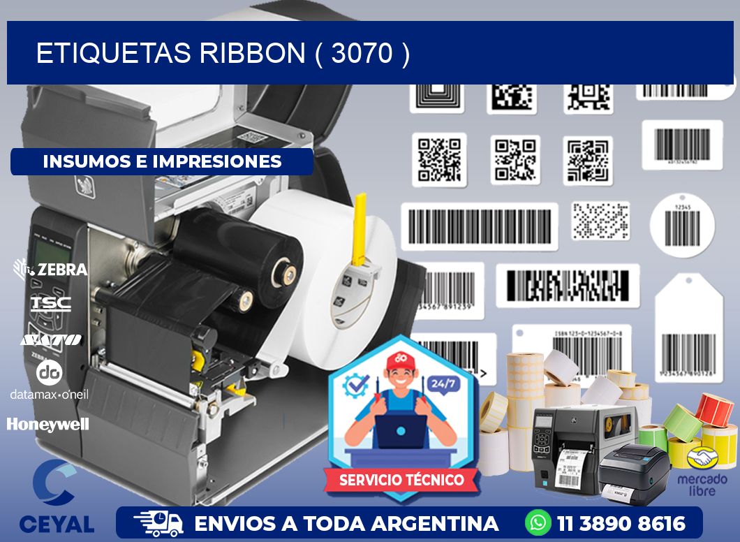 ETIQUETAS RIBBON ( 3070 )