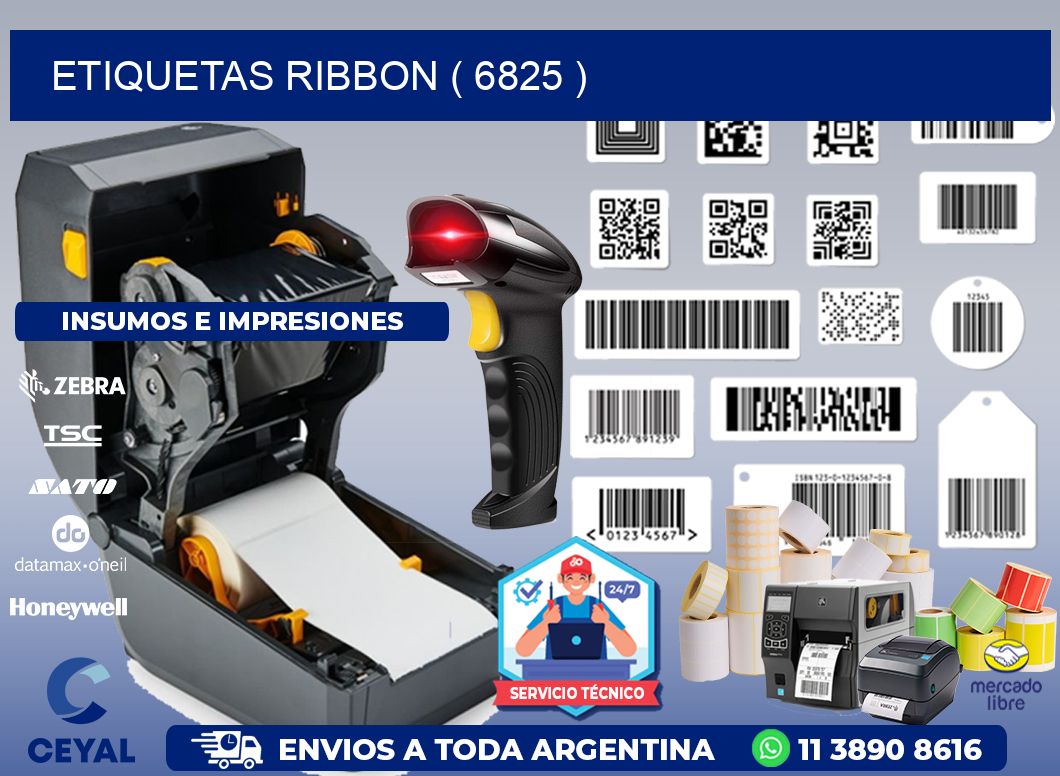 ETIQUETAS RIBBON ( 6825 )